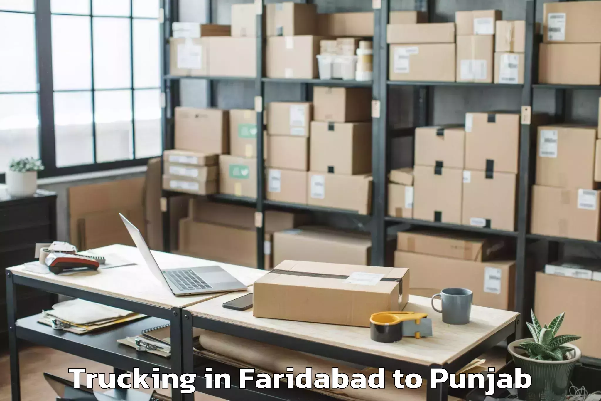 Easy Faridabad to Nurpur Kalan Trucking Booking